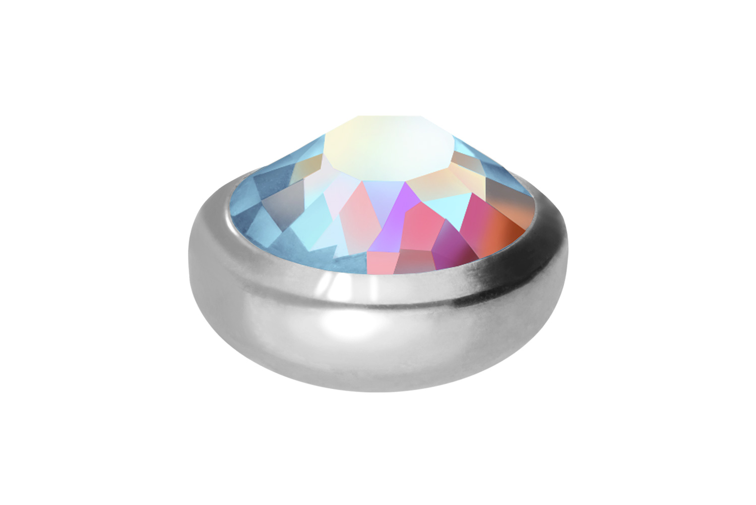 Titan Schraubdisc KRISTALL von Piercingline